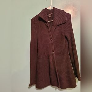 Calvin Klein women's black button up sweater M